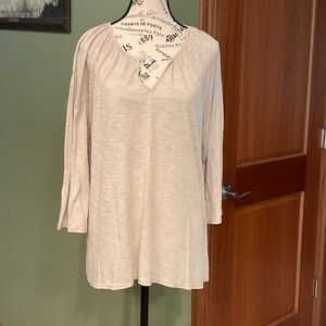 Michael Stars Cream Tunic Top, One Size
